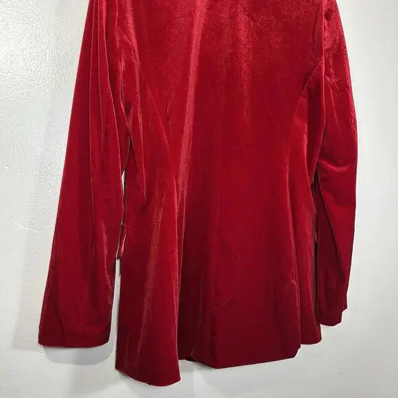 Premier Amour Velvet Womens Large Stretch Fabric Regular Fit Blazer Business - Picture 4 of 10